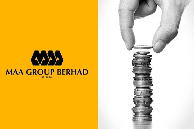 MAA Group Berhad keeps losing the value of its shares. Stock market graph showing MAA Group share price decline from 0.94 MYR to 0.56 MYR over time.