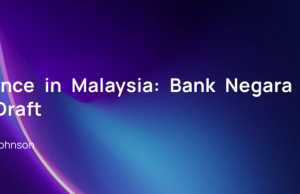 Bank Negara Proposes Digital Insurance Licensing Rules Bank Negara Malaysia building exterior with digital insurance and takaful documents on a table