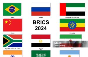 BRICS Expands to 10 Member Nations by 2025 Flags of BRICS member nations displayed at a summit, representing the expanded economic alliance.