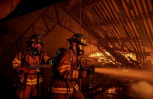 Nigeria Fire Kills 17 Students at Islamic School Flames engulf a madrasa building in Kaura Namoda, Zamfara State, as smoke rises into the night sky.