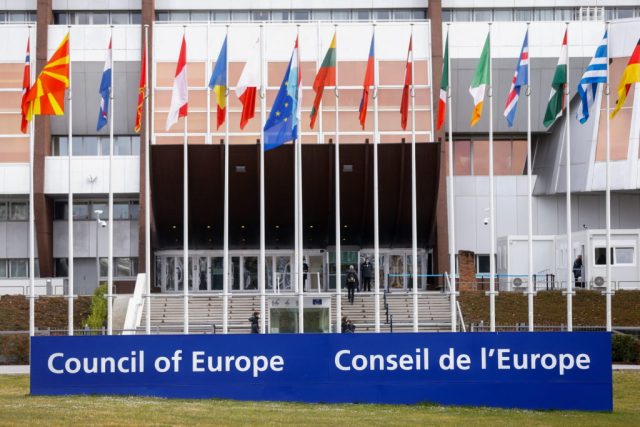 Council Of Europe Expels Russia Russian flag lowered outside Council of Europe headquarters in Strasbourg after expulsion vote.