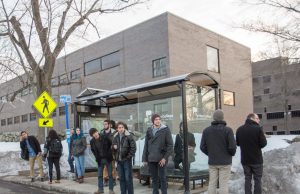 Stockholm Bus Crash Kills Three, Injures Three A damaged bus at a bus stop in Ă–stermalm, Stockholm, with emergency responders and debris visible around the scene.
