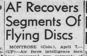 DoW: 342 HS1-416511228 319.1 Flying Discs 1949 Department Of War 1949 Flying Discs