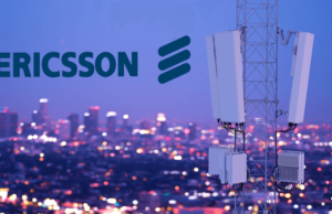 Ericsson Holds 57,000 Patents, Invented Bluetooth Ericsson logo displayed on a modern telecommunications building with 5G network towers in the background.