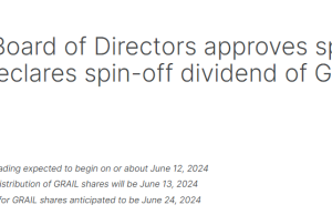 Grail spin-out from Illumina completed June 2024 after EU regulatory order Grail Illumina Spin Out June 2024