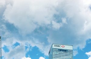UK financial system threatened by climate change HSBC Group global headquarters at 8 Canada Square, Canary Wharf, London