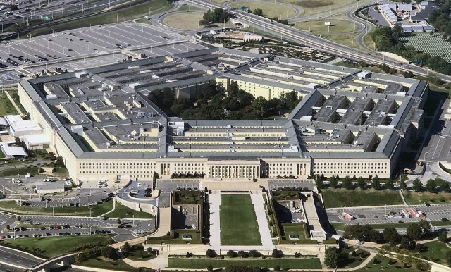 Pentagon Building A declassified Department of War document titled DOW-UAP-PR32 describing a UAP incident over Syria in October 2024.