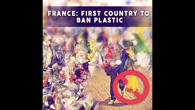 Thailand France Mexico Plastic Ban A pile of discarded plastic bags and debris on a beach near ocean waves, illustrating marine pollution from single-use plastics.