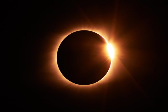 Pacific Ocean Sees First Annular Solar Eclipse Since 1978 on October 2 A thin ring of sunlight glows around the dark lunar disk during an annular solar eclipse over the Pacific Ocean.